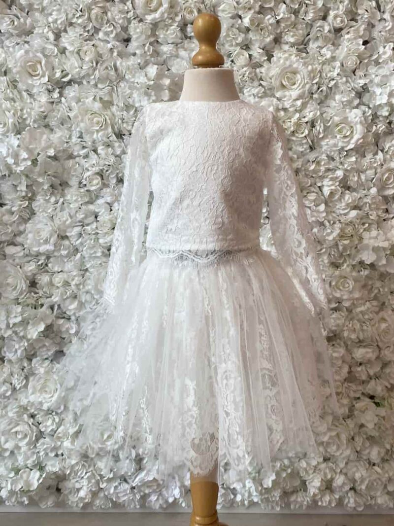 Tule rokje ivoor – maat 128