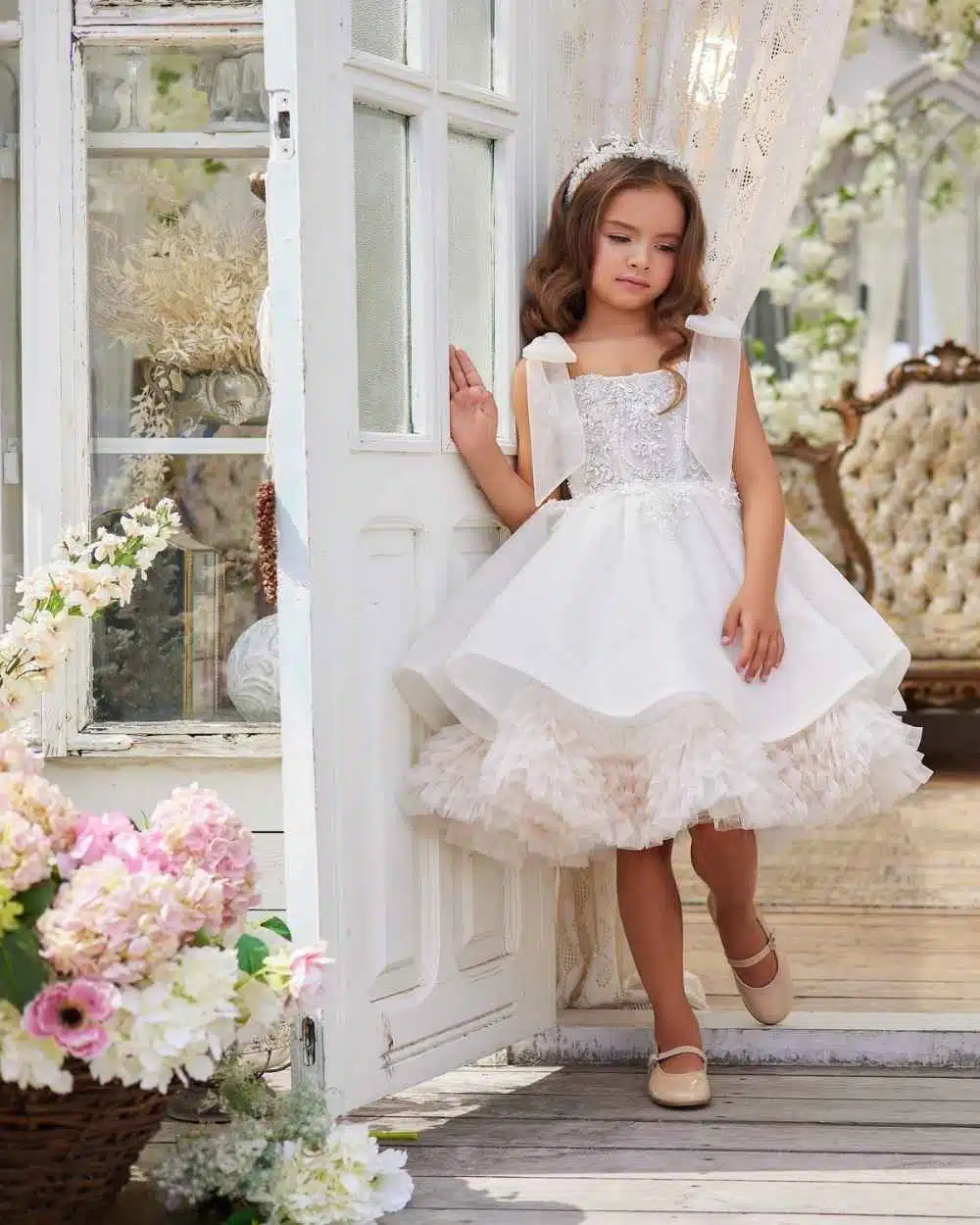 Korte communiejurk 2617