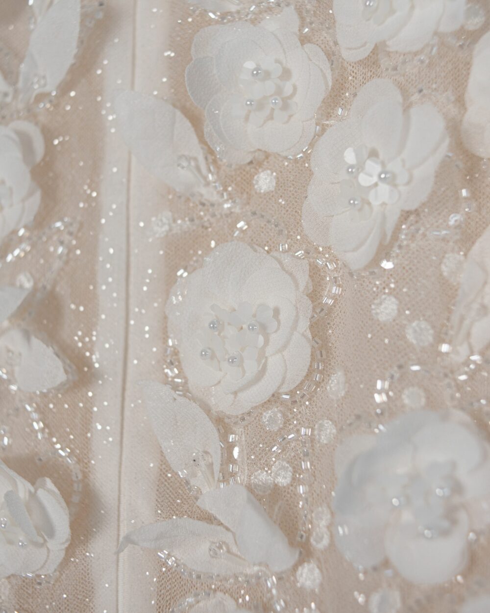 Detail van bruidsmeisjesjurk