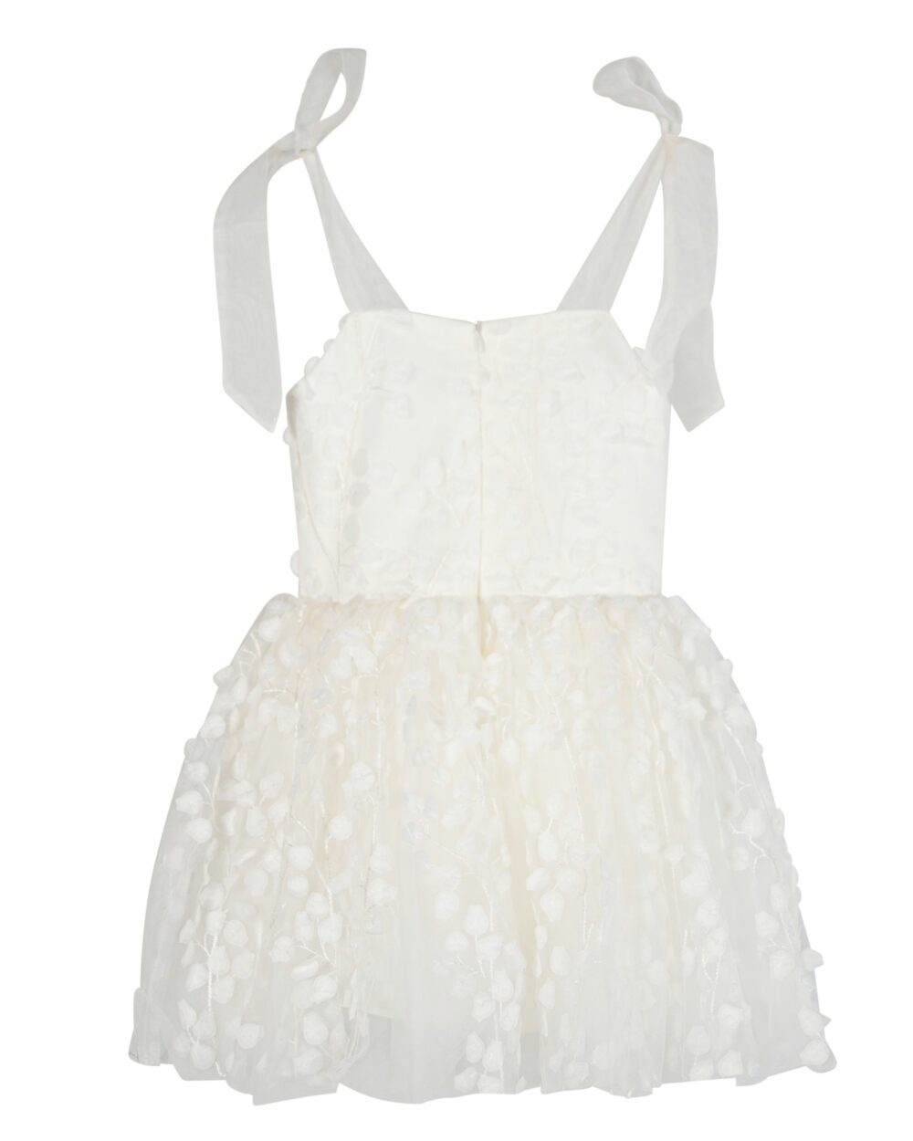 Ivoren kinderjurkje achterkant