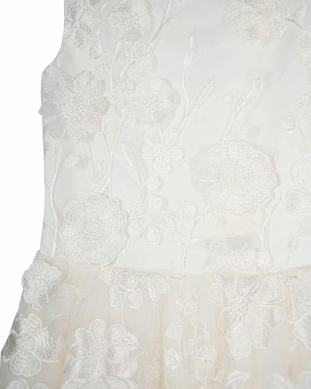 Detail van bruidsmeisjes jurk