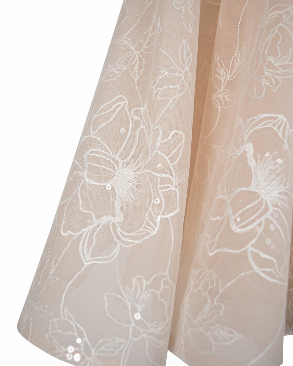 bruidsmeisjes jurk met bloemenmotief