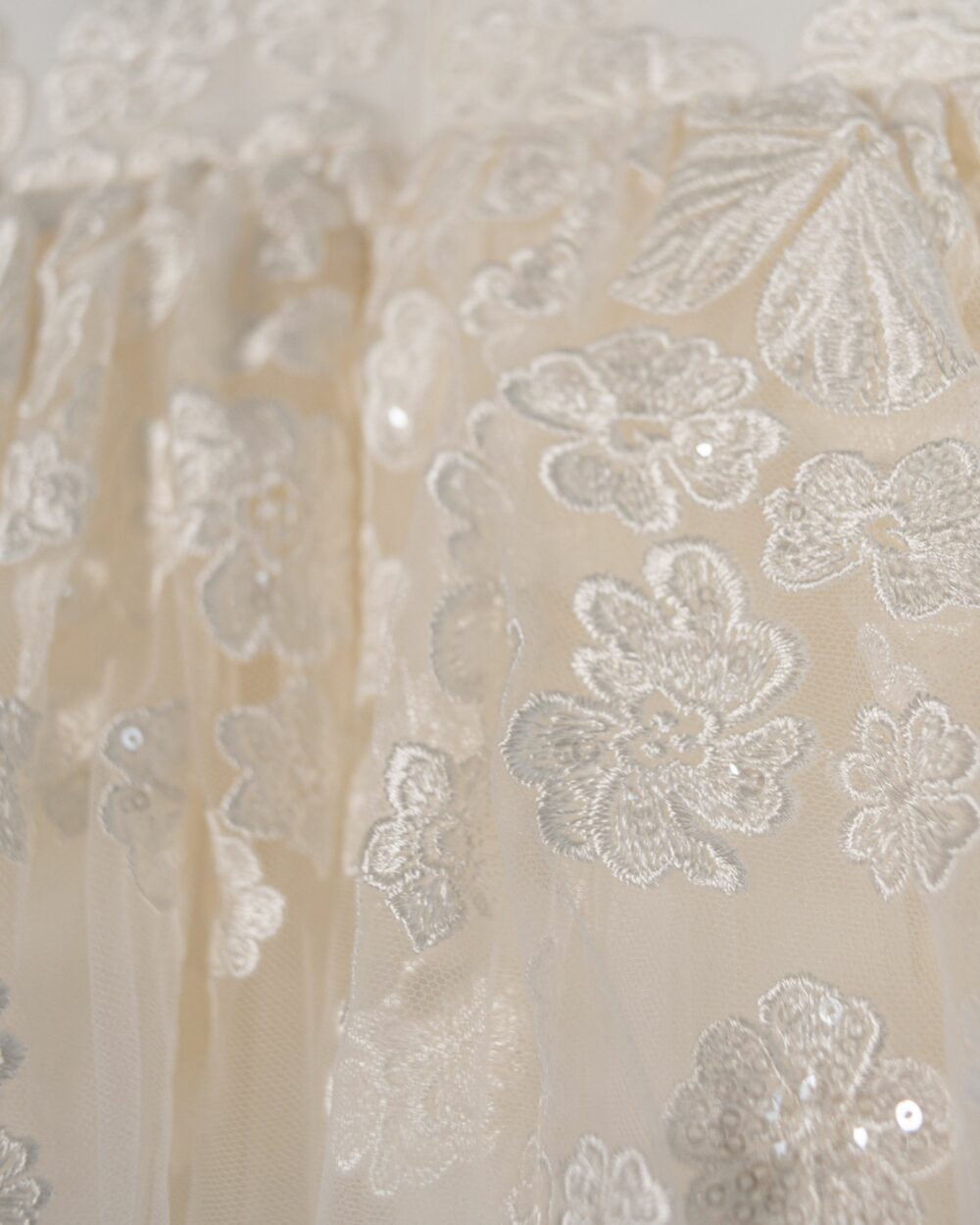 Bruidsmeisjes jurk met bloemen en tule rosalina