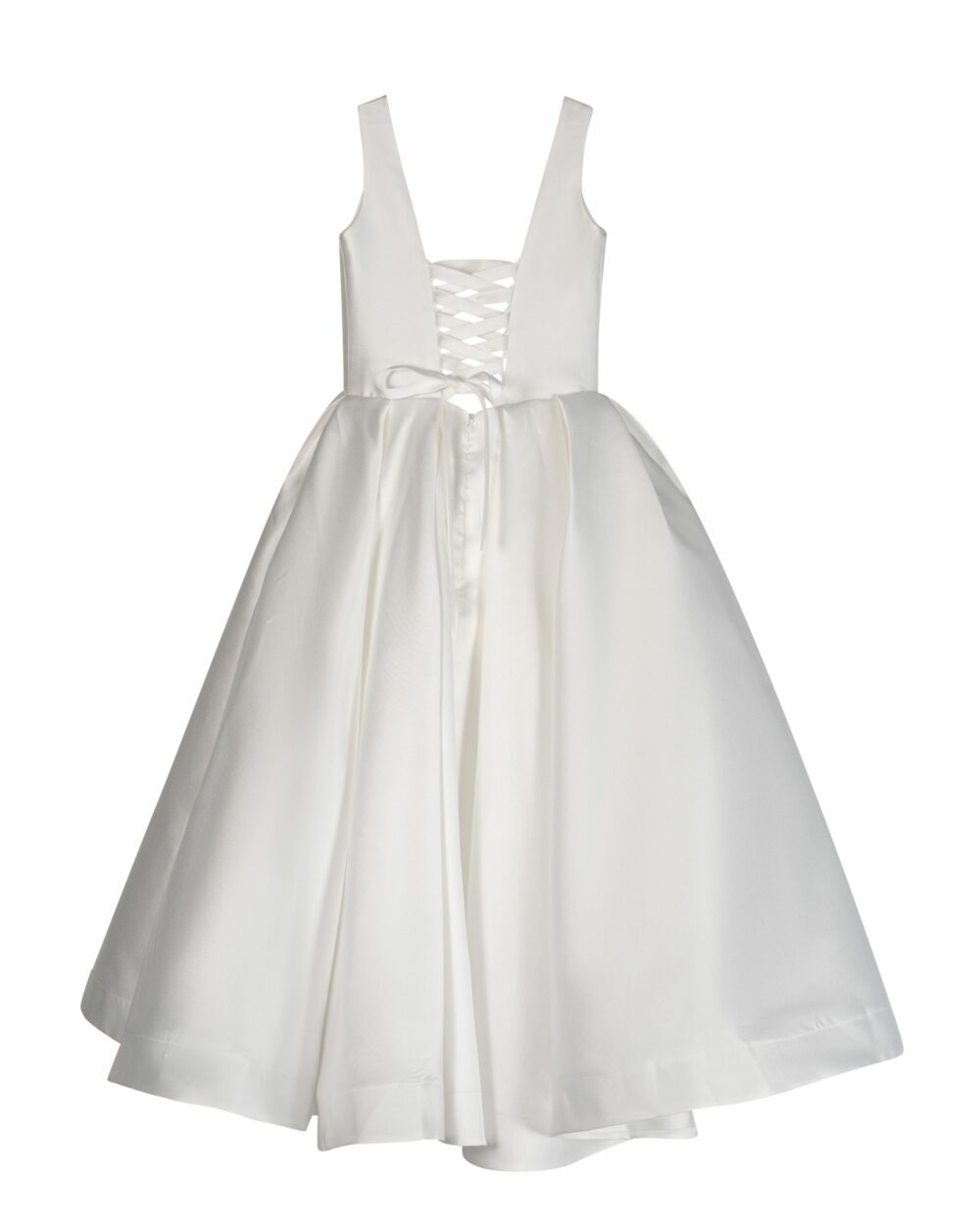 Lange satijnen jurk voor kind