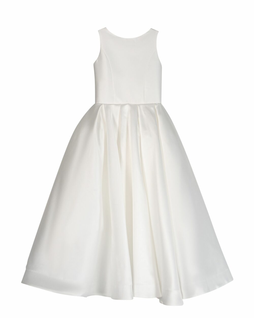 Lange satijnen jurk voor meisjes