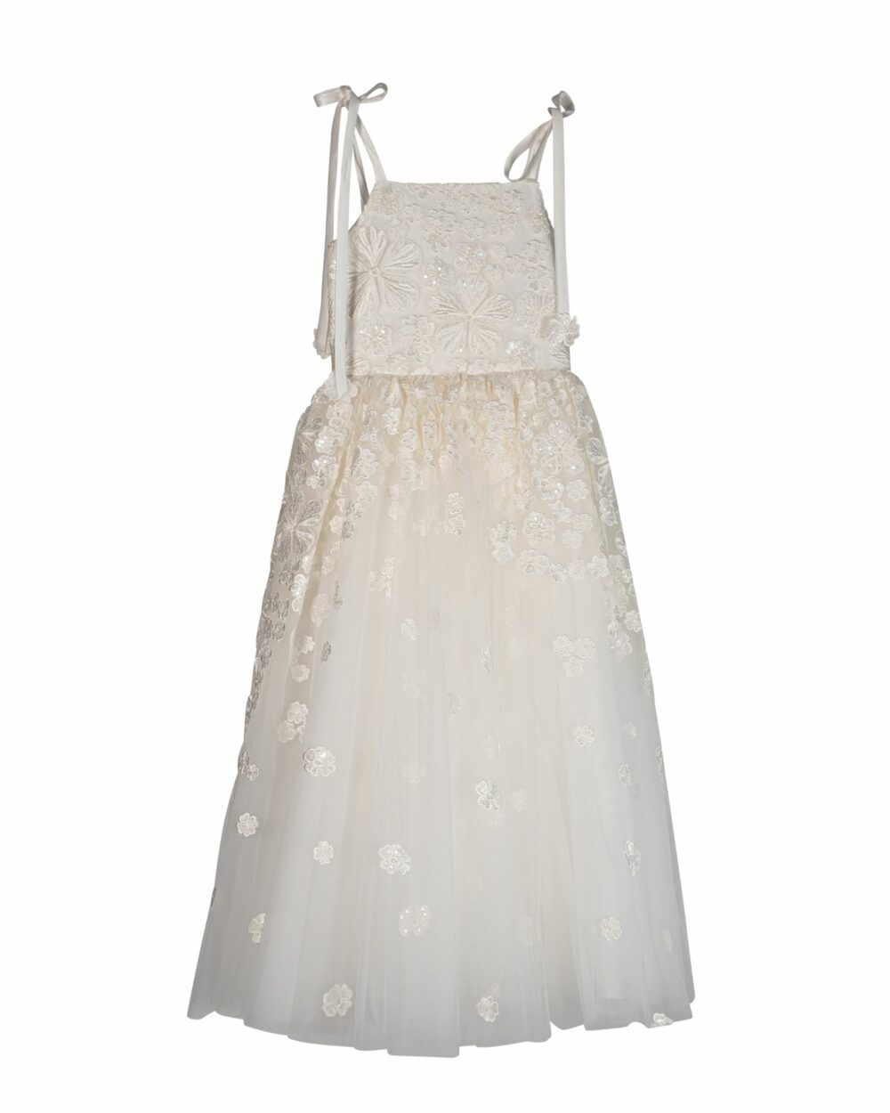 Lange tule bruidsmeisjes jurk rosalina