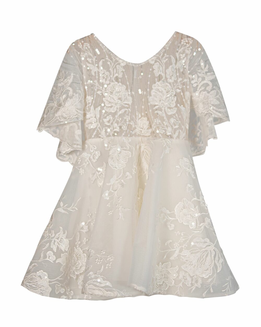 kort bruidsmeisjes jurk van kant